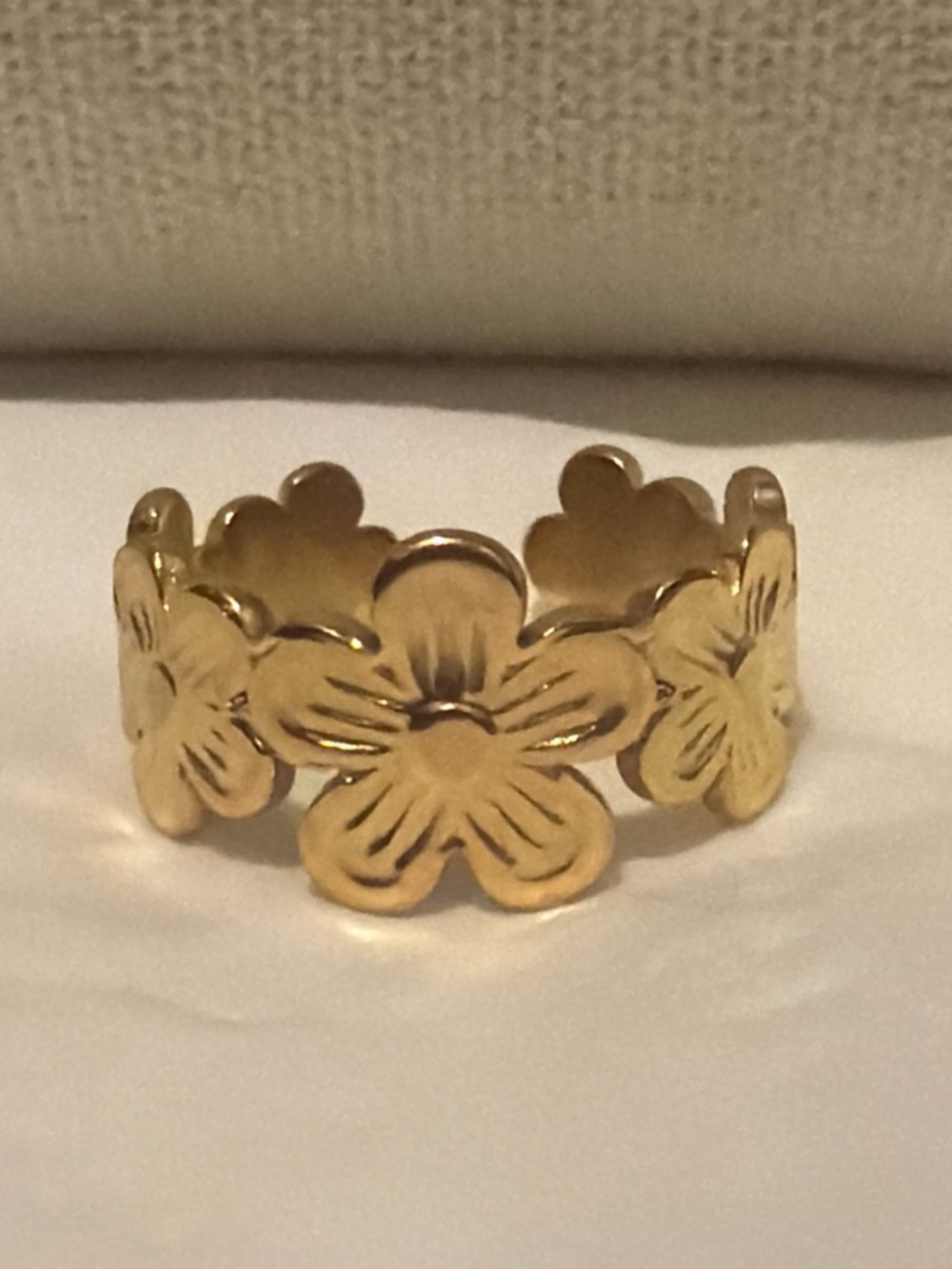 Gold Floral Band Ring - Women Jewelry